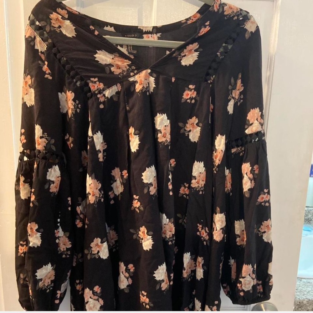 Vintage Forever 21 Black Floral dress